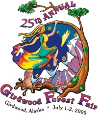2000 Girdwood Forest Fair 25th Annual t-shirt design