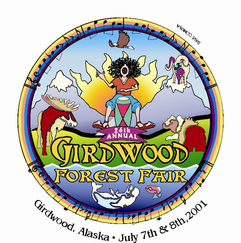 2001 Girdwood Forest Fair 26th Annual t-shirt design