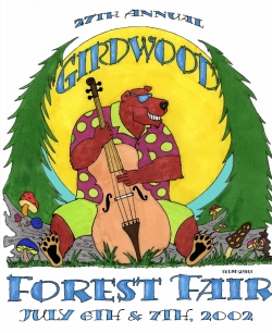 2002 Girdwood Forest Fair 27th Annual t-shirt design