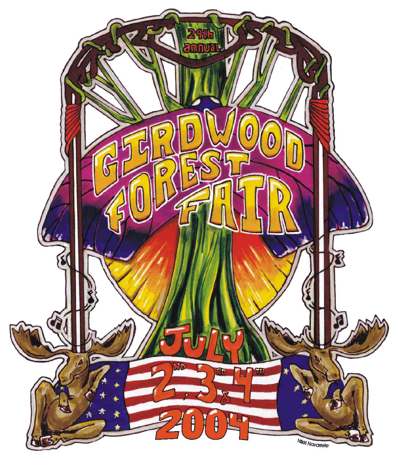 2004 Girdwood Forest Fair 29th Annual t-shirt design