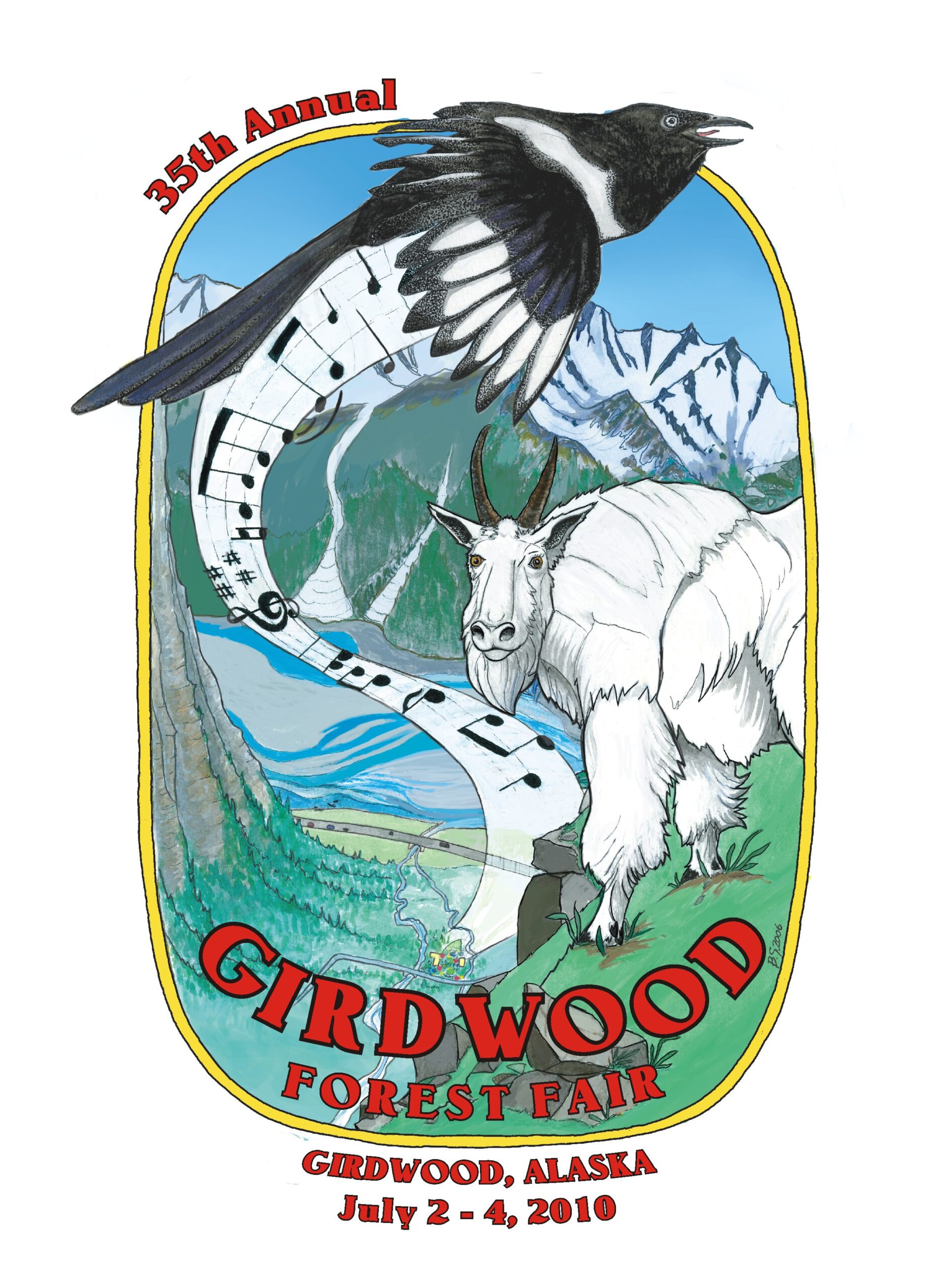 2010 Girdwood Forest Fair 35th Annual t-shirt design