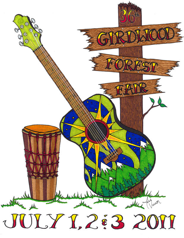 2011 Girdwood Forest Fair 36th Annual t-shirt design