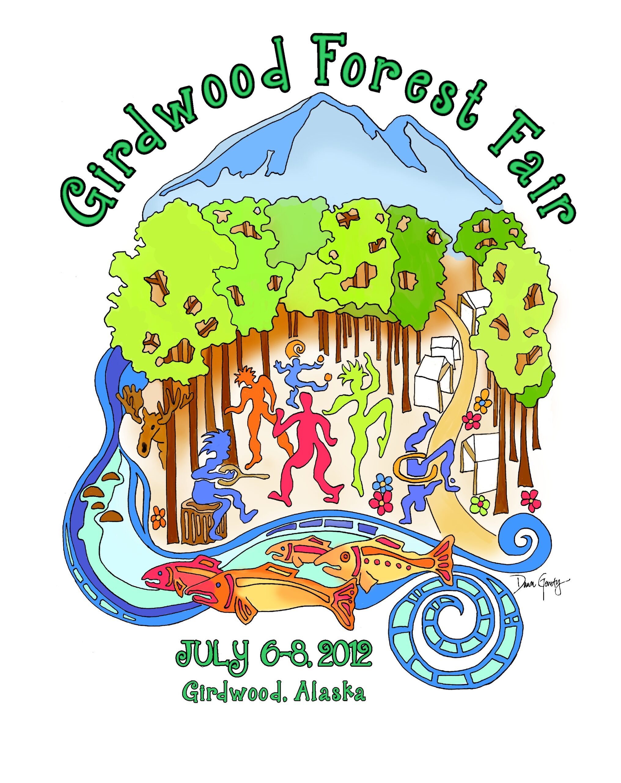 2012 Girdwood Forest Fair 37th Annual t-shirt design