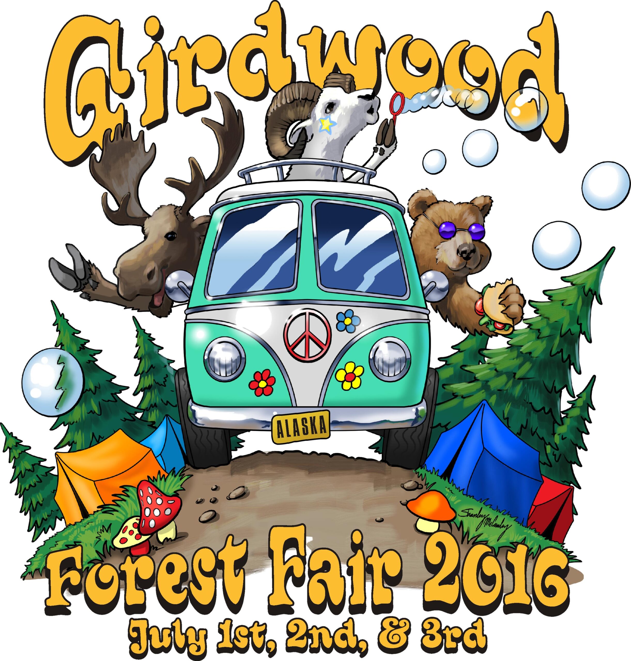 2016 Girdwood Forest Fair 41st Annual t-shirt design